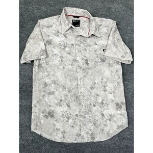 Marmot Bennet Peak Mens Beige Leaf Camo Short Sleeve Size M